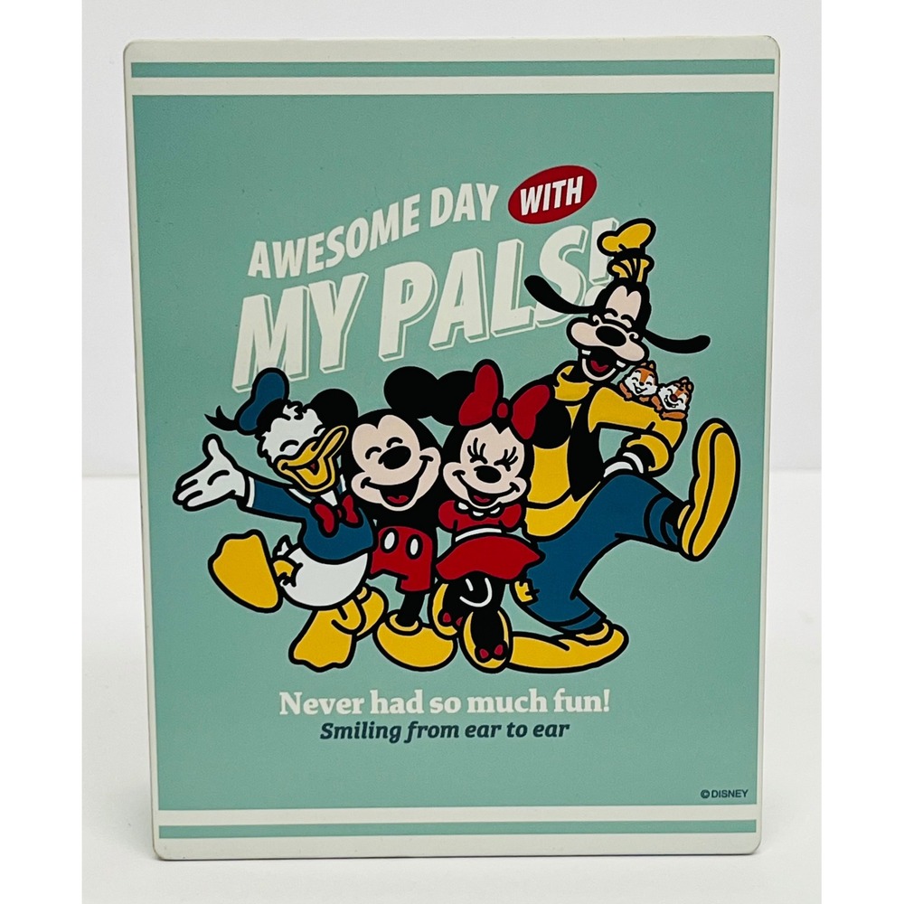 Tokyo Disney Resort Awesome Day With My Pals Cookie Tin Mickey Minnie Teal